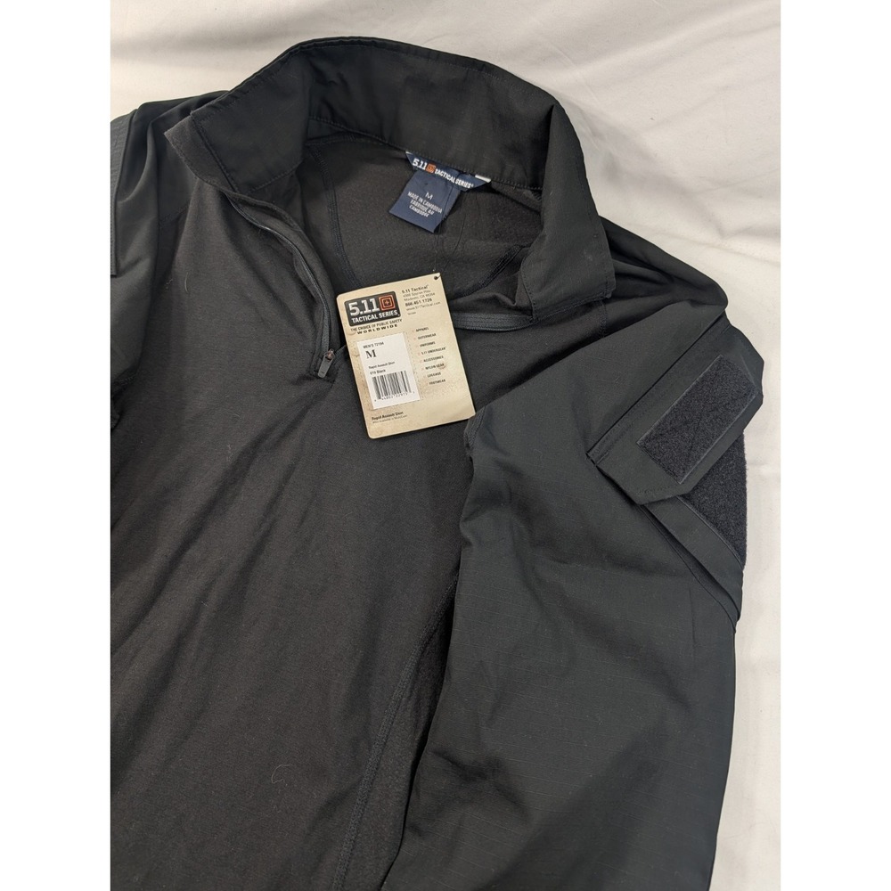 NWT 5.11 Tactical Rapid Assault Long Sleeve Shirt Black Mens Medium Ripstop